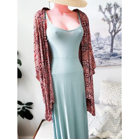 Whispers of the Desert boho wanderlust Flowing Tribal Print Kimono cardigan - Picture 3 of 5